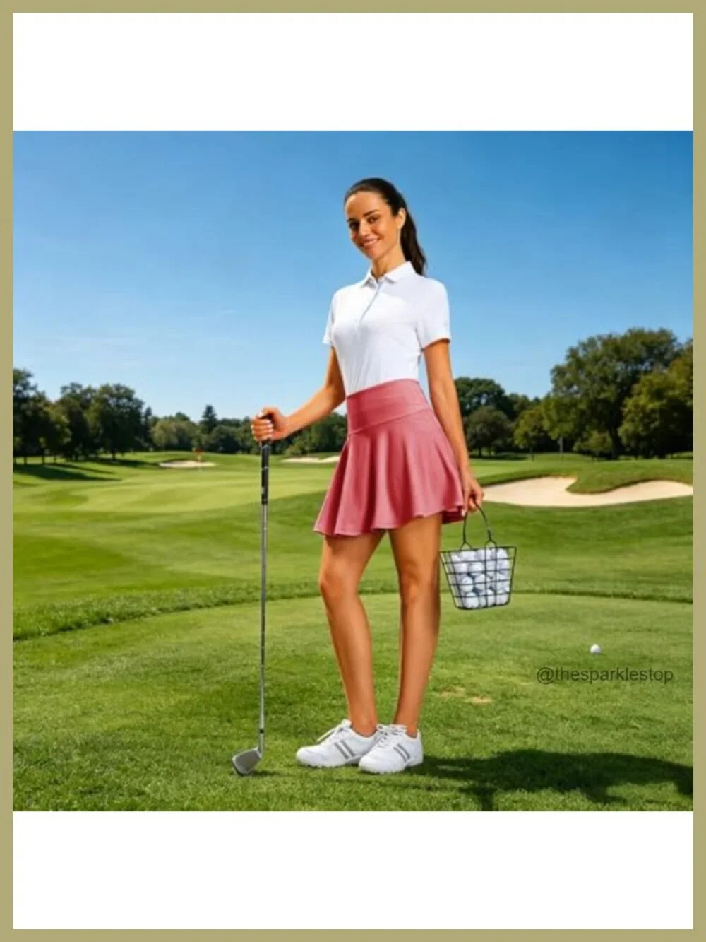 Women's Pleated Tennis Skort with 2 Pockets High Waisted Athletic Golf Skirt